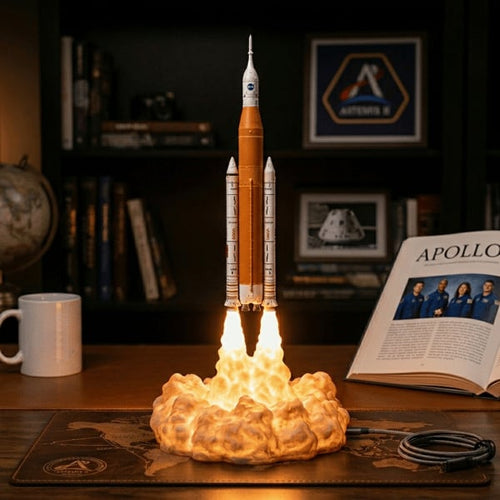 🚀✨ Space Mission Inspired Rocket Lamp – Commemorative Night Light for Dreamers & Explorers
