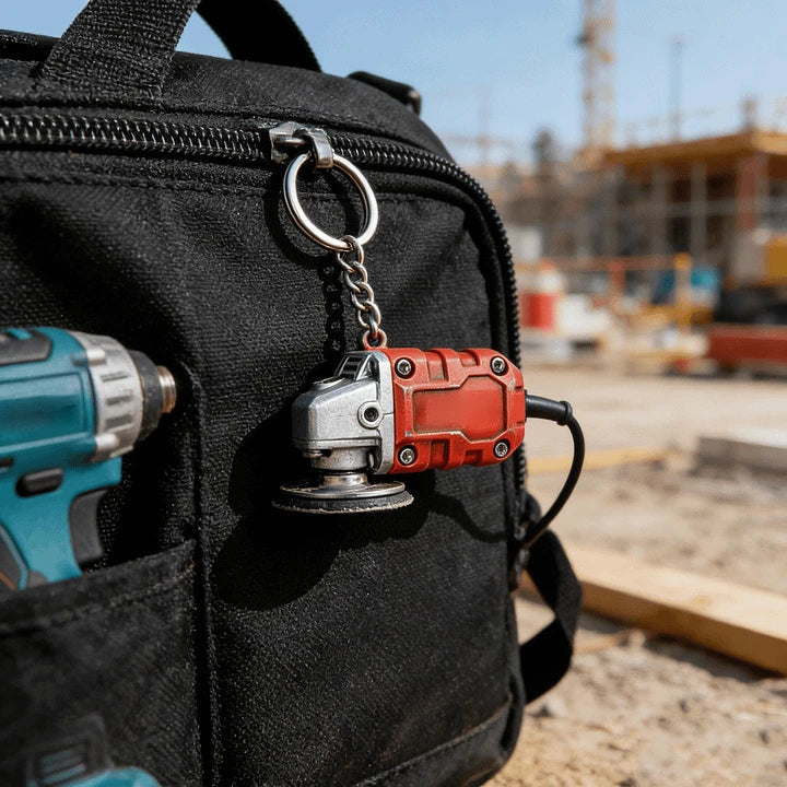 🛠️2-in-1 Mini Grinder Keychain: On-the-Go Smoothing Tool + Tool Enthusiast Collectible