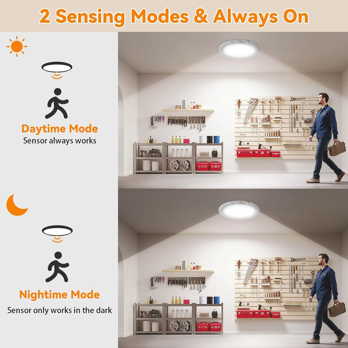 💡 Limited-Time Sale - Rechargeable Magnetic Wireless Motion Sensor Ceiling Light with Remote