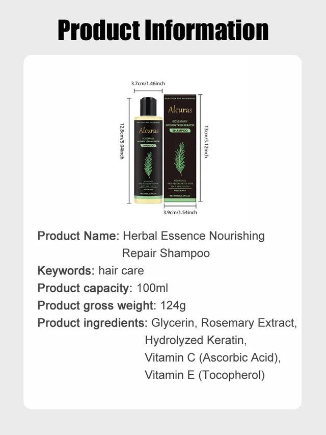 Limited Time🌿Unlock Better Hair with 70% OFF🔥Alcuras® Organic Rosemary Hair Growth Shampoo⚡⚡  [The less hair, the better the effect]