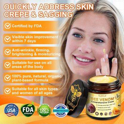 Made and Shipped from USA 🌟🌟VLSVLS® Bee Venom Comprehensive Cream  LAST DAY 80% OFF(Sagging Skin, Fine Lines, Loss of Firmness, Flat Bust, Drooping Hips, and More)
