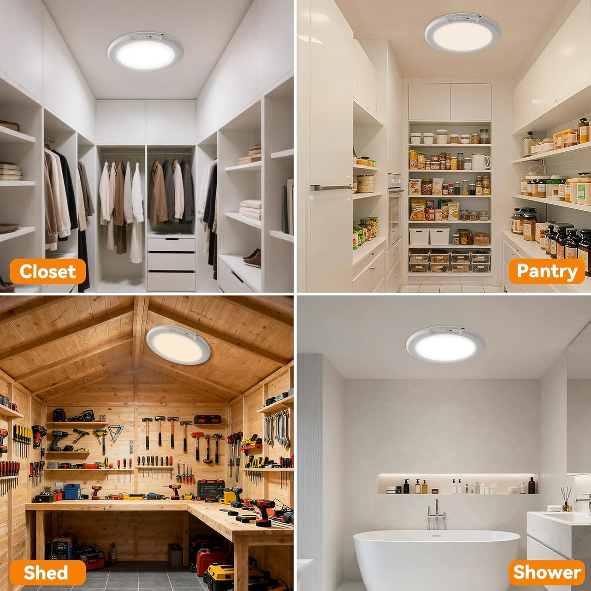 💡 Limited-Time Sale - Rechargeable Magnetic Wireless Motion Sensor Ceiling Light with Remote