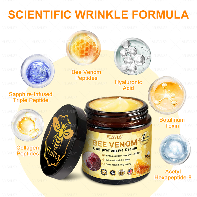 Made and Shipped from USA 🌟🌟VLSVLS® Bee Venom Comprehensive Cream  LAST DAY 80% OFF(Sagging Skin, Fine Lines, Loss of Firmness, Flat Bust, Drooping Hips, and More)