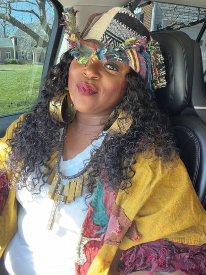 Frayed Patchwork Bucket Hat – Shapeable Brim One-of-a-Kind Style