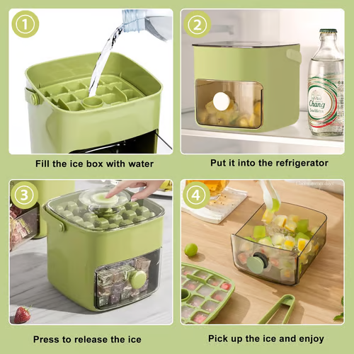 🧊Portable Ice Maker with Lid and Storage Box (48 cubes).
