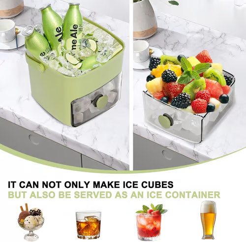 🧊Portable Ice Maker with Lid and Storage Box (48 cubes).
