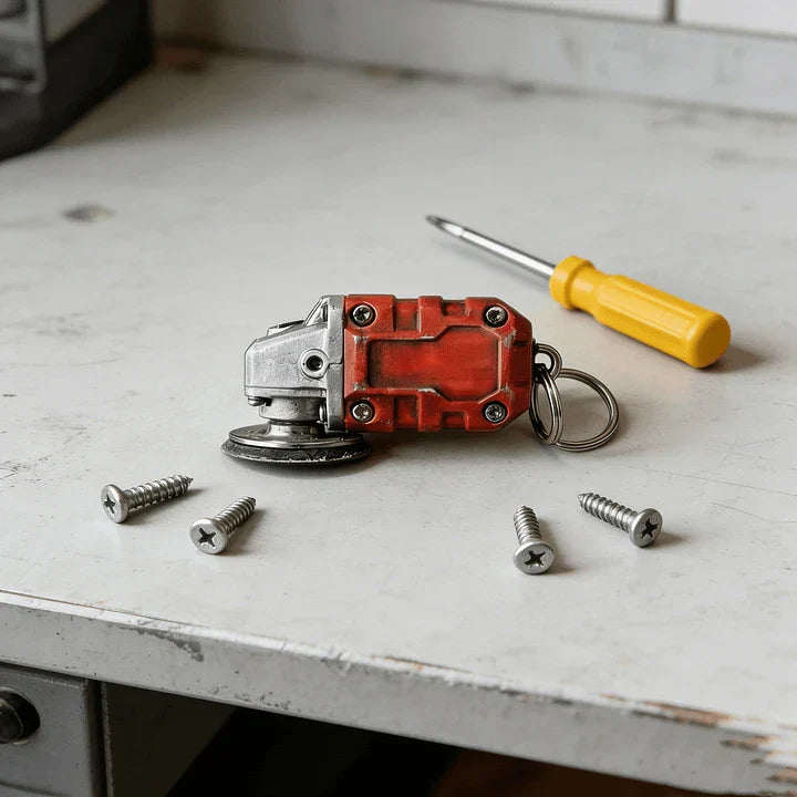 🛠️2-in-1 Mini Grinder Keychain: On-the-Go Smoothing Tool + Tool Enthusiast Collectible