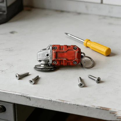 🛠️2-in-1 Mini Grinder Keychain: On-the-Go Smoothing Tool + Tool Enthusiast Collectible