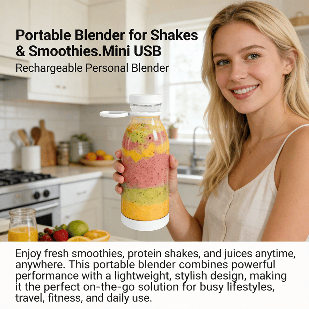 🥤 Compact Personal Blender – On-the-Go Juice & Smoothie Maker