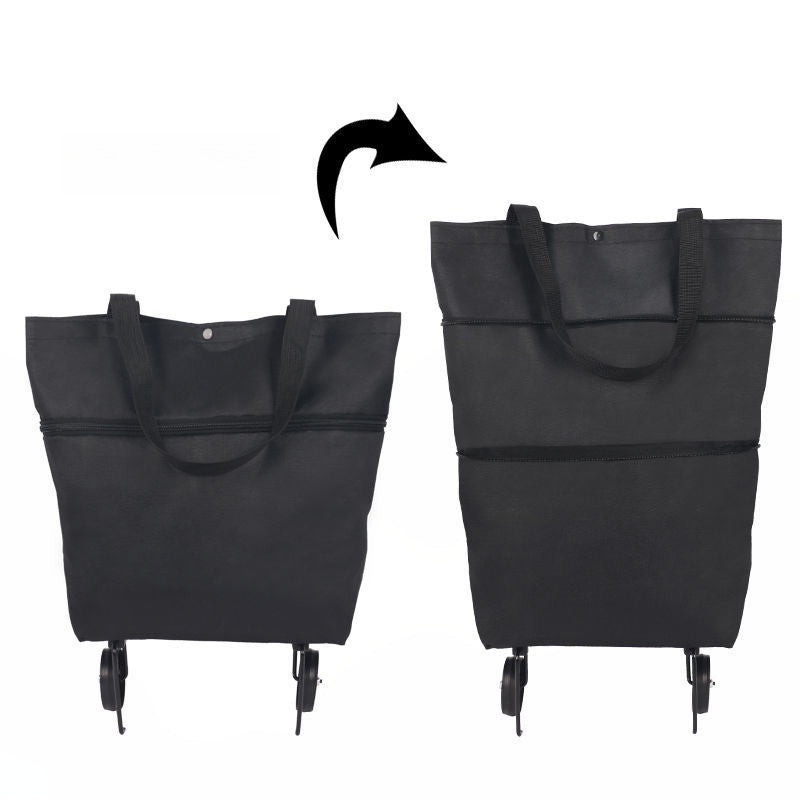 🔥Limited Offer⚡55K+ SOLD!🛍️2-in-1 Convertible shopping tote – hides wheels, holds 20kg, expands with zipper!✅Factory direct sales