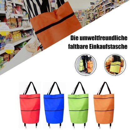🔥Limited Offer⚡55K+ SOLD!🛍️2-in-1 Convertible shopping tote – hides wheels, holds 20kg, expands with zipper!✅Factory direct sales