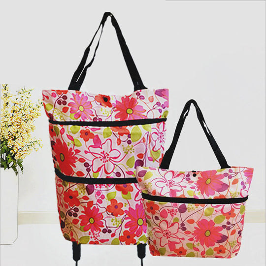 🔥Limited Offer⚡55K+ SOLD!🛍️2-in-1 Convertible shopping tote – hides wheels, holds 20kg, expands with zipper!✅Factory direct sales